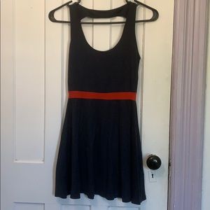 Vintage style red stripe dress